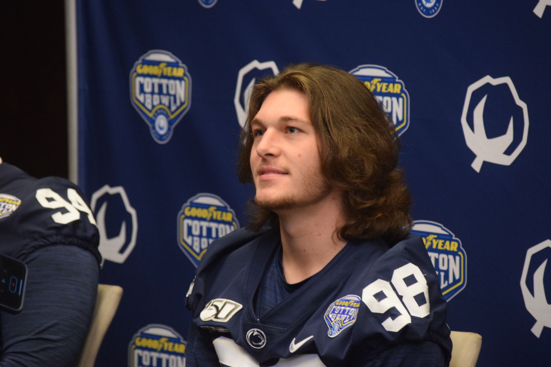 Penn State football Jordan Stout (98), Cotton Bowl media day
